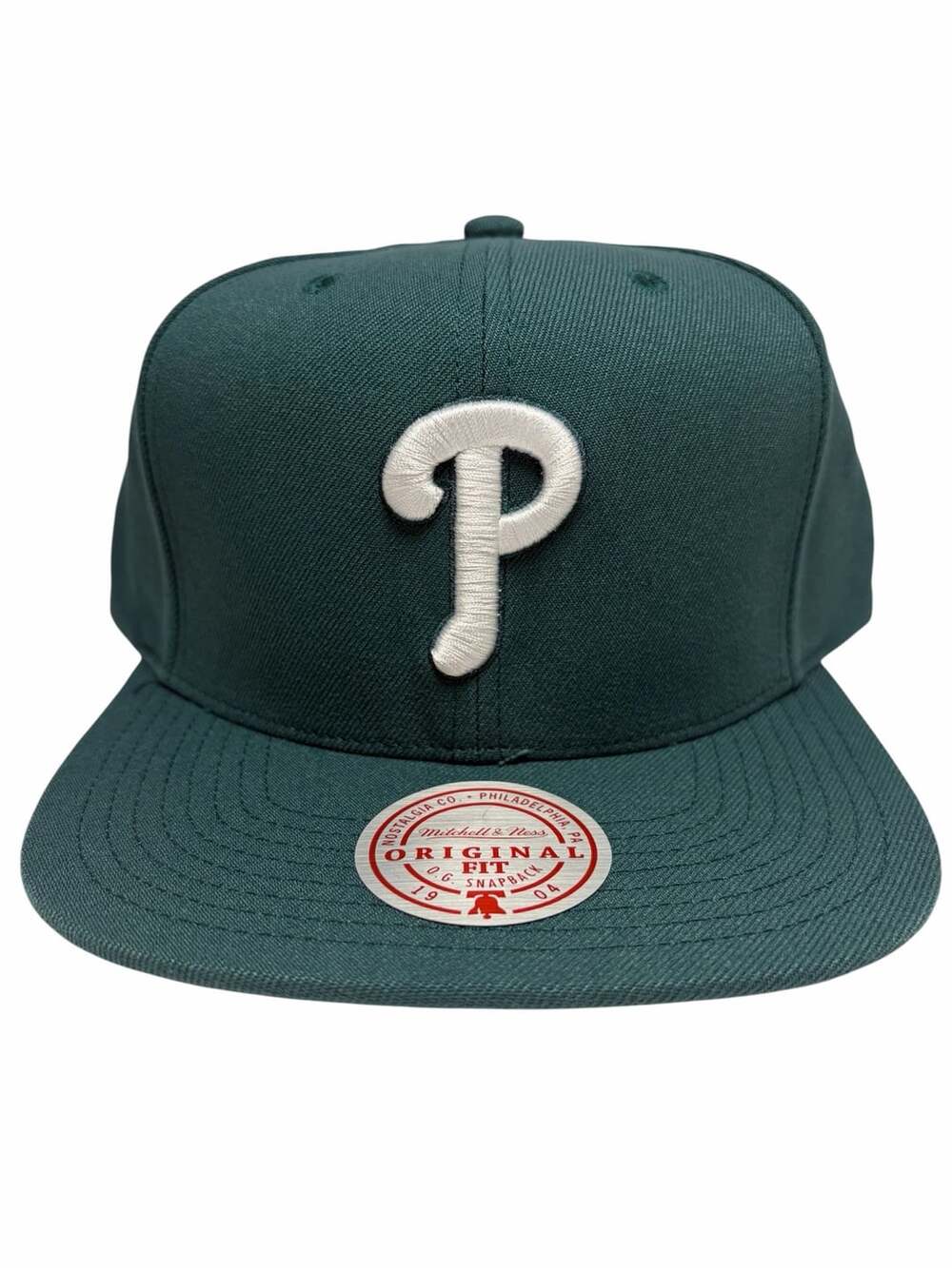 Mitchell & Ness Philadelphia Phillies Dark Green Original Fit Snapback Hat